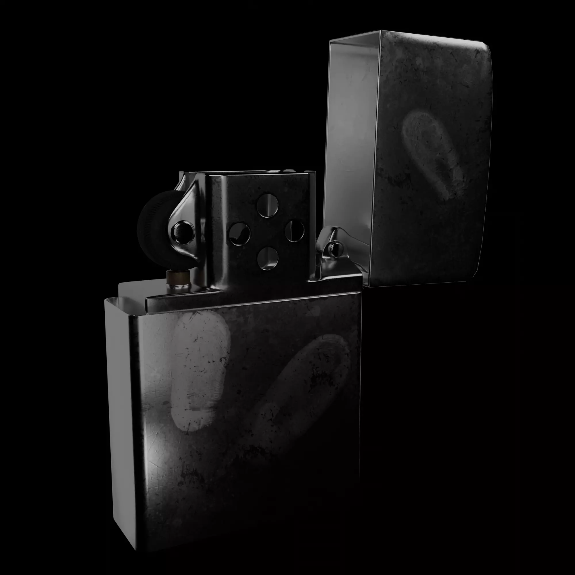 Zippo lighter 3d model Free 3D model_0