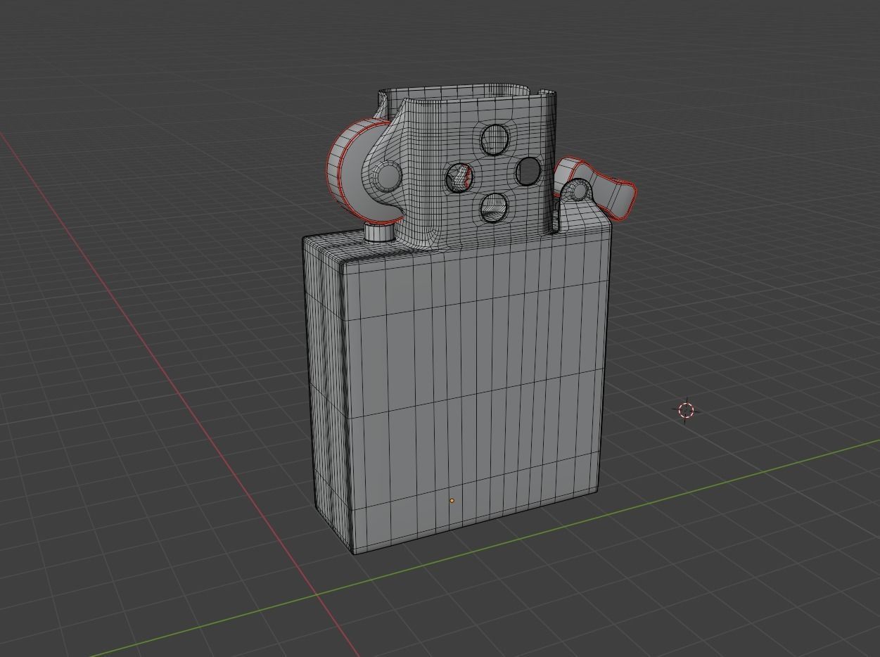 Zippo lighter 3d model Free 3D model_7