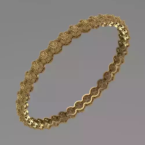 Traditional Indian Bangle 3D print model