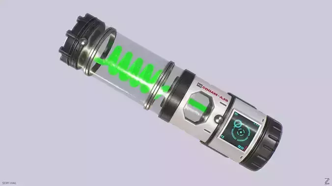 Scifi vial Low-poly 3D model