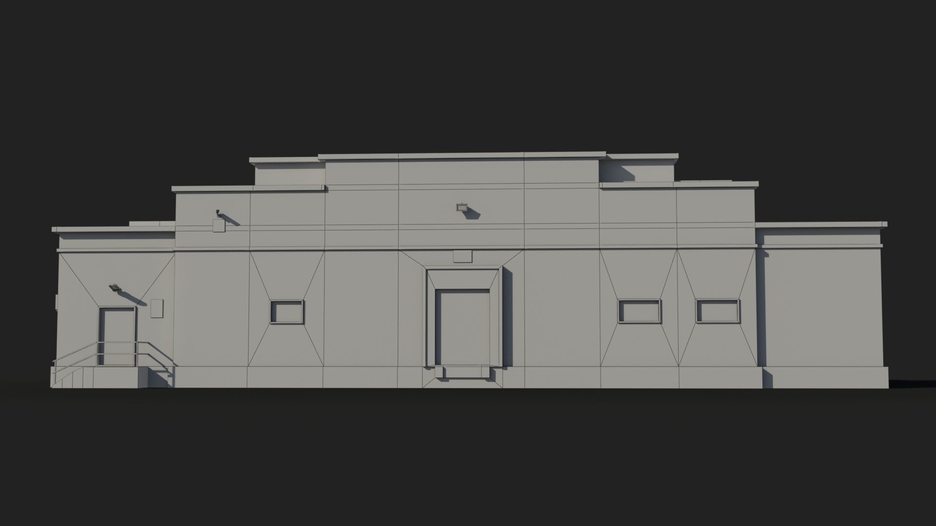 Factory x10 Low-poly 3D model_6