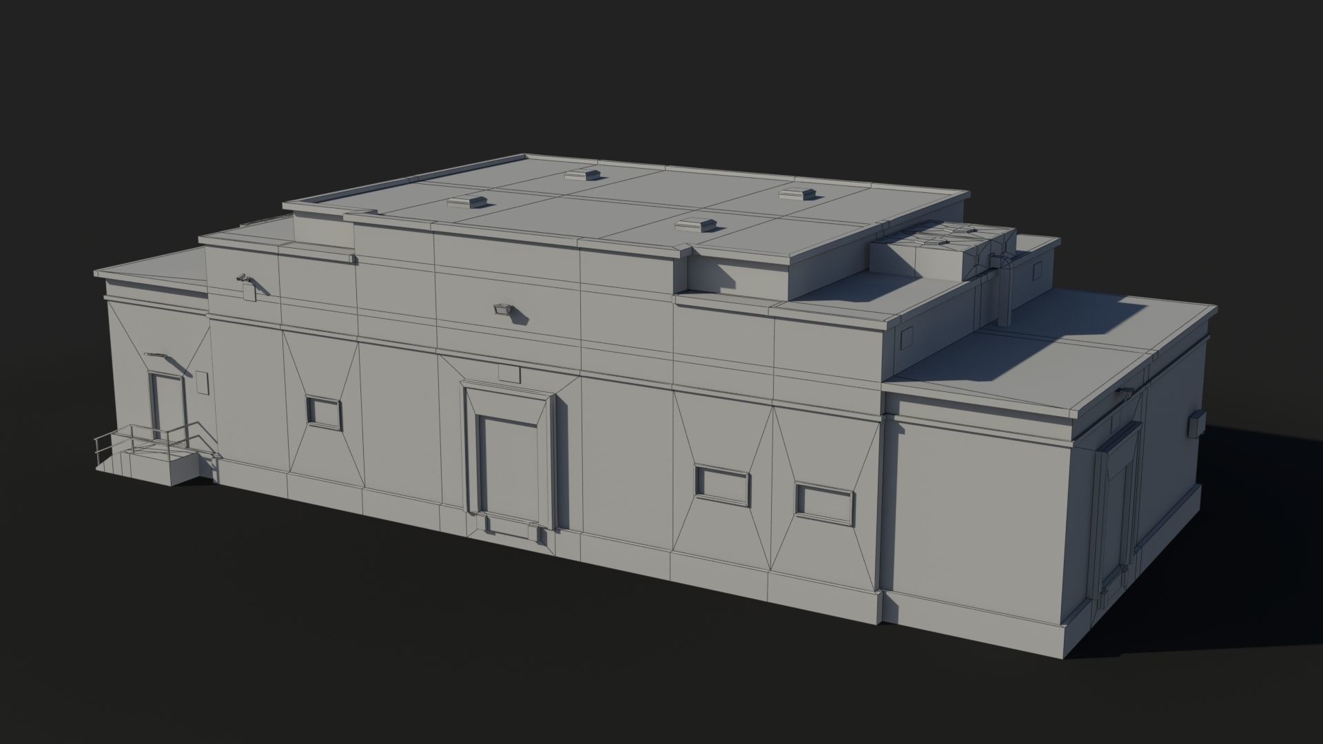 Factory x10 Low-poly 3D model_8
