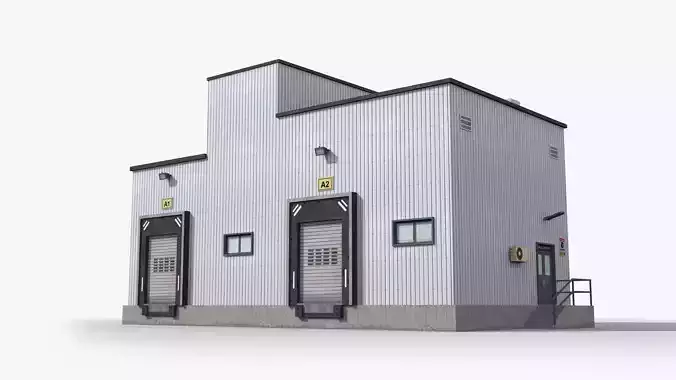 Factory x11 Low-poly 3D model