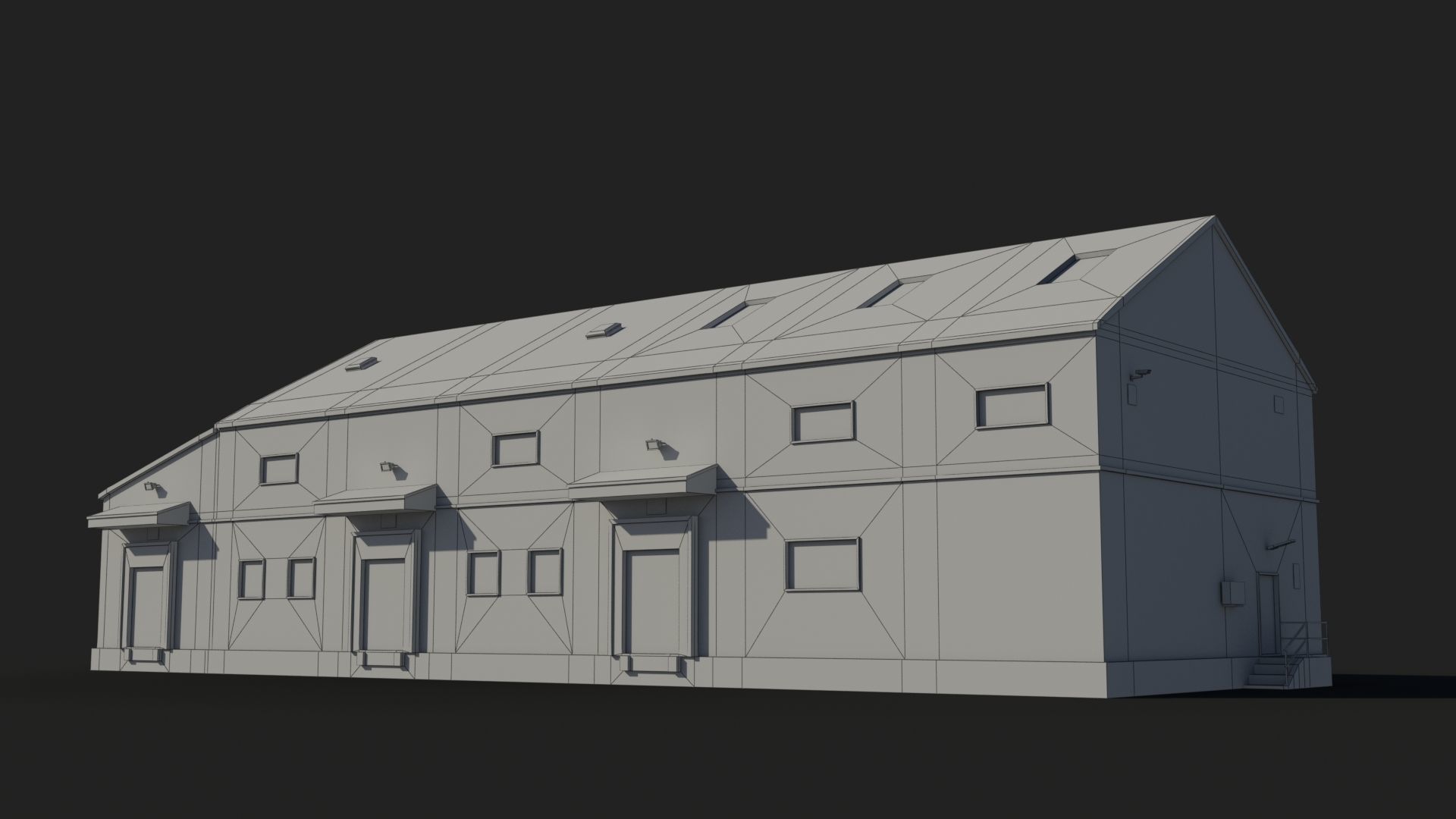 Factory x12 Low-poly 3D model_5