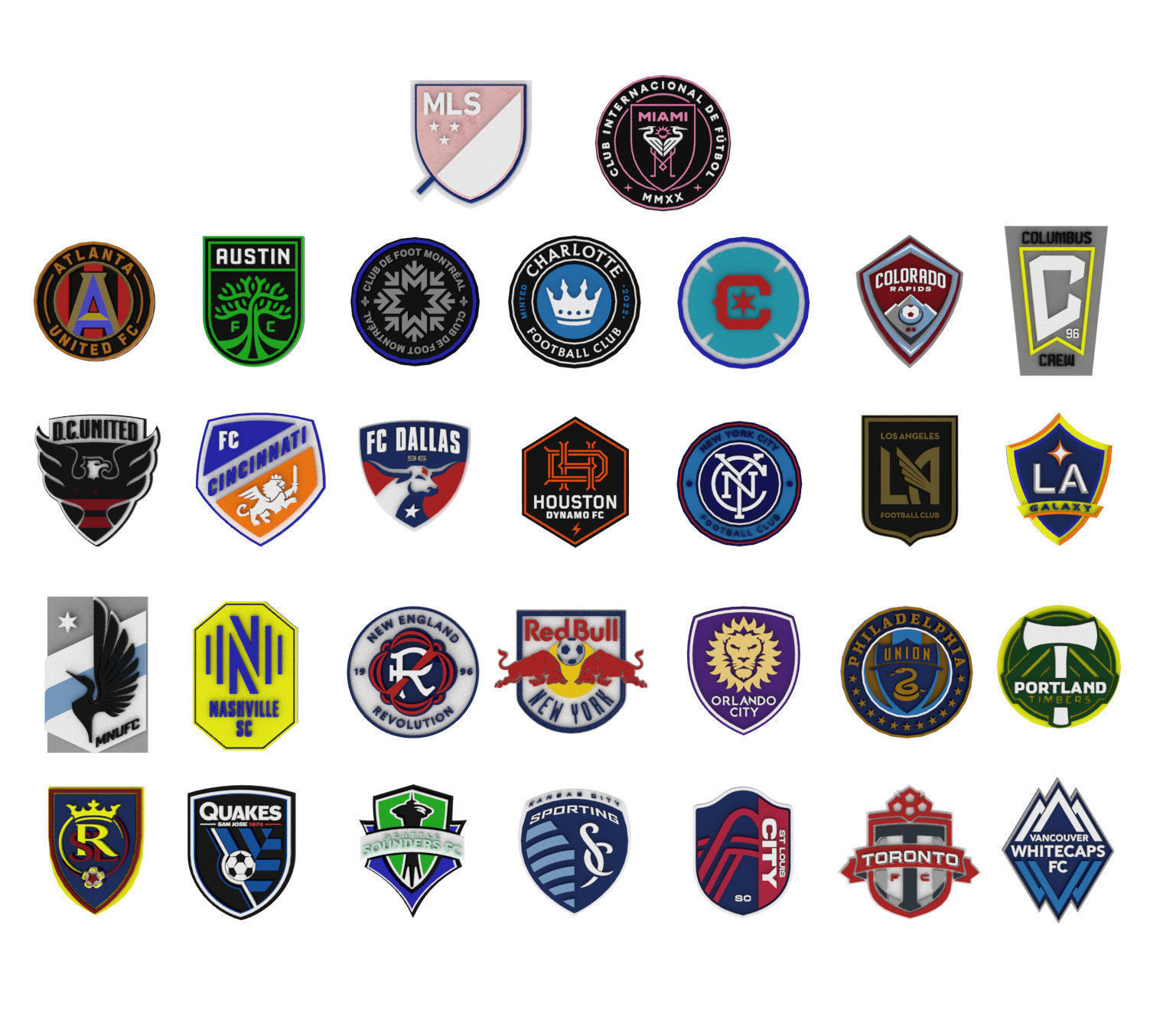 Major League Soccer all logos printable and renderable 3D print model_35