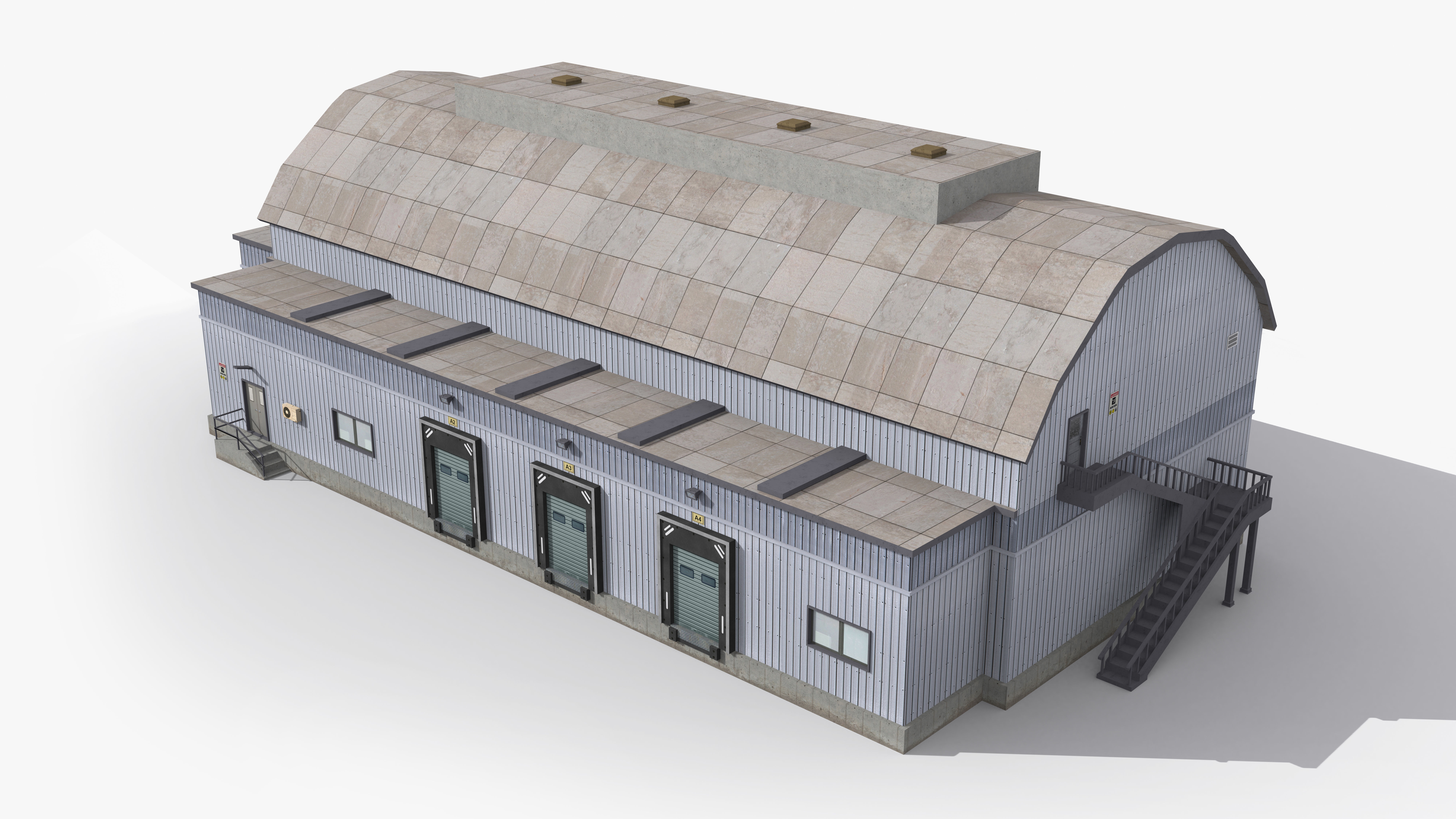 Factory x13 Low-poly 3D model_3