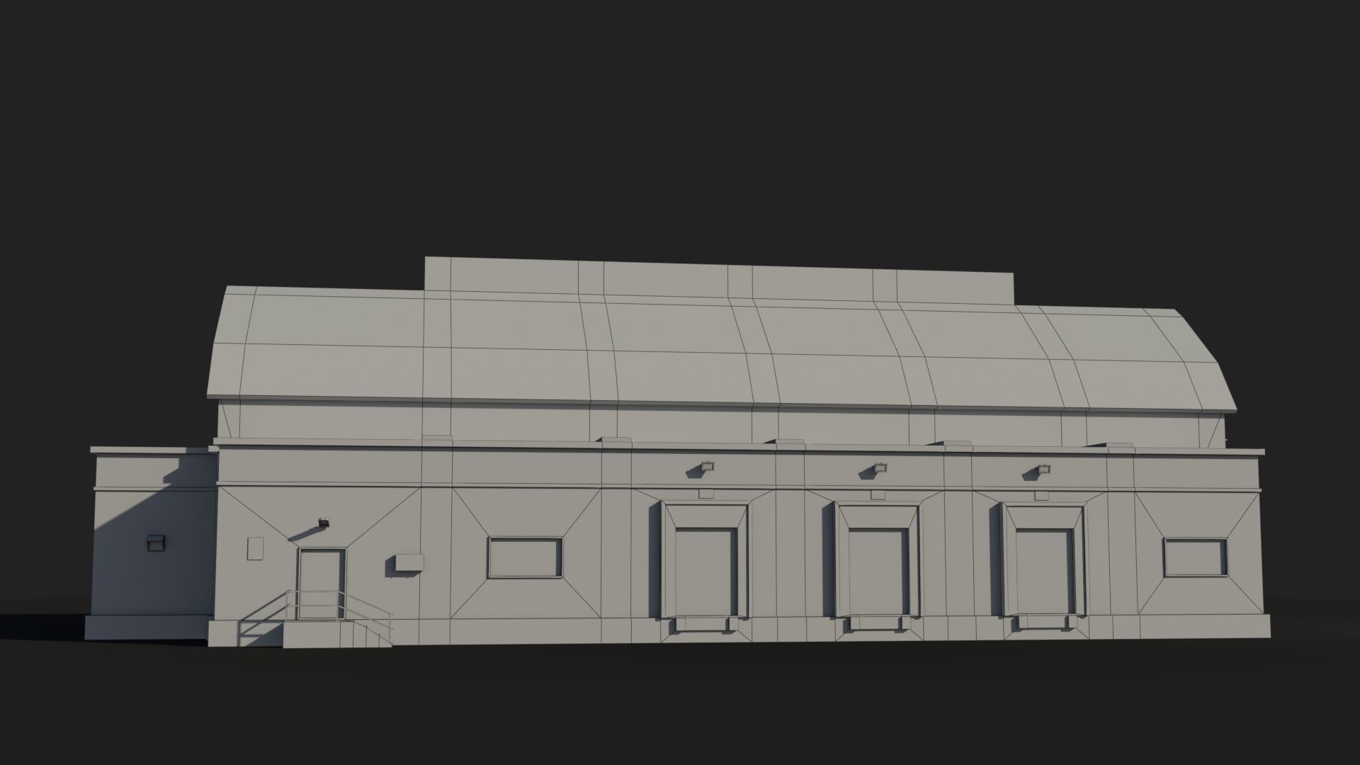 Factory x13 Low-poly 3D model_6