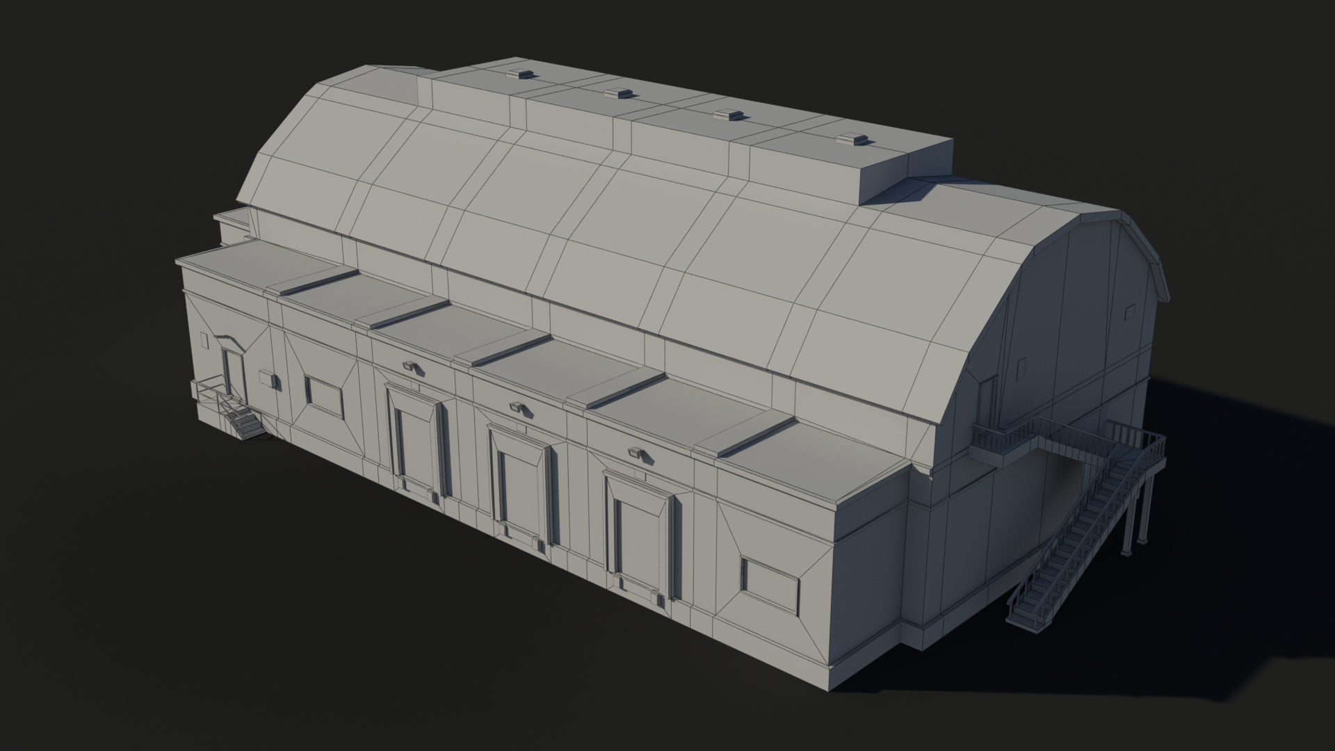 Factory x13 Low-poly 3D model_8