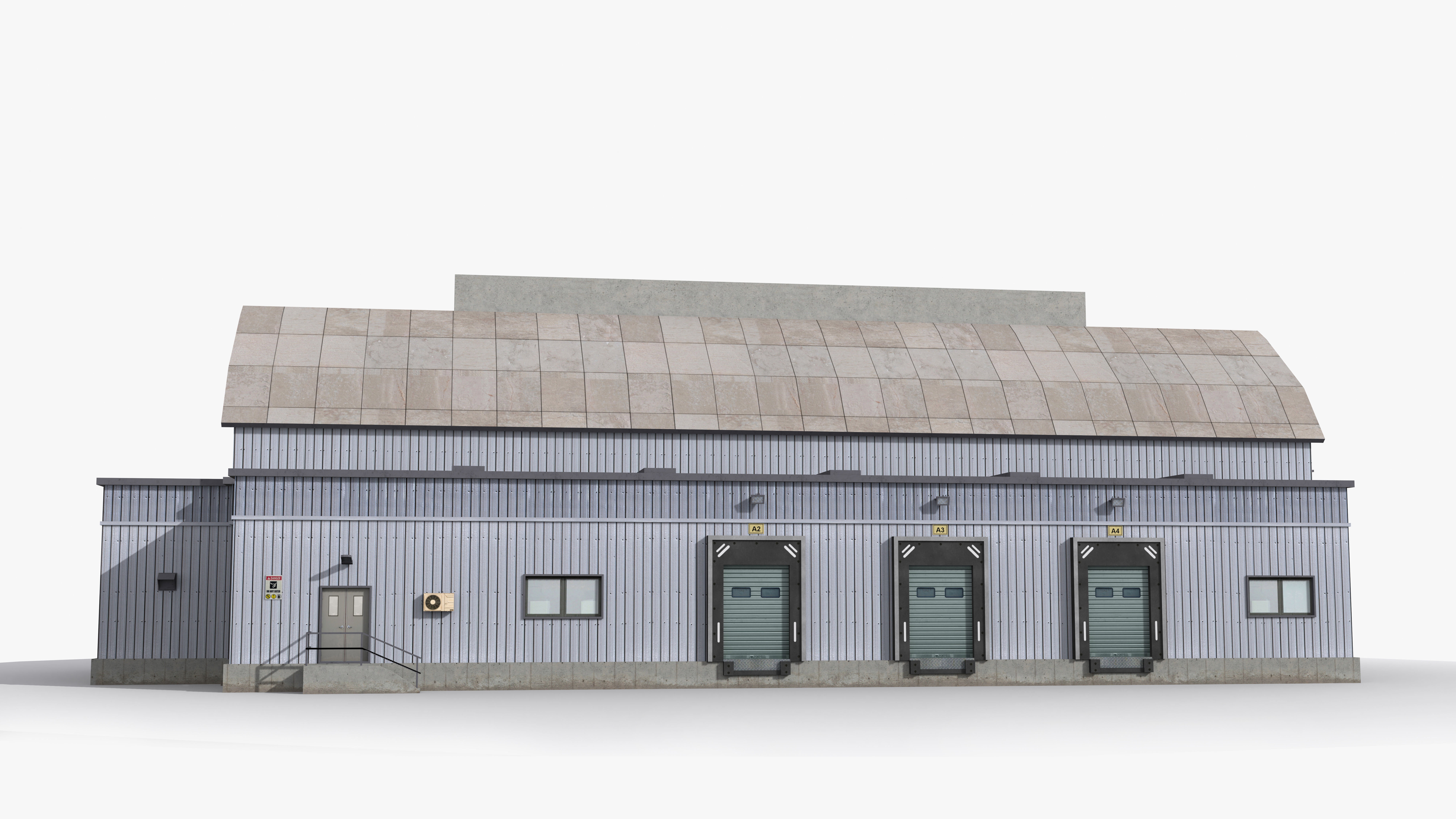 Factory x13 Low-poly 3D model_1