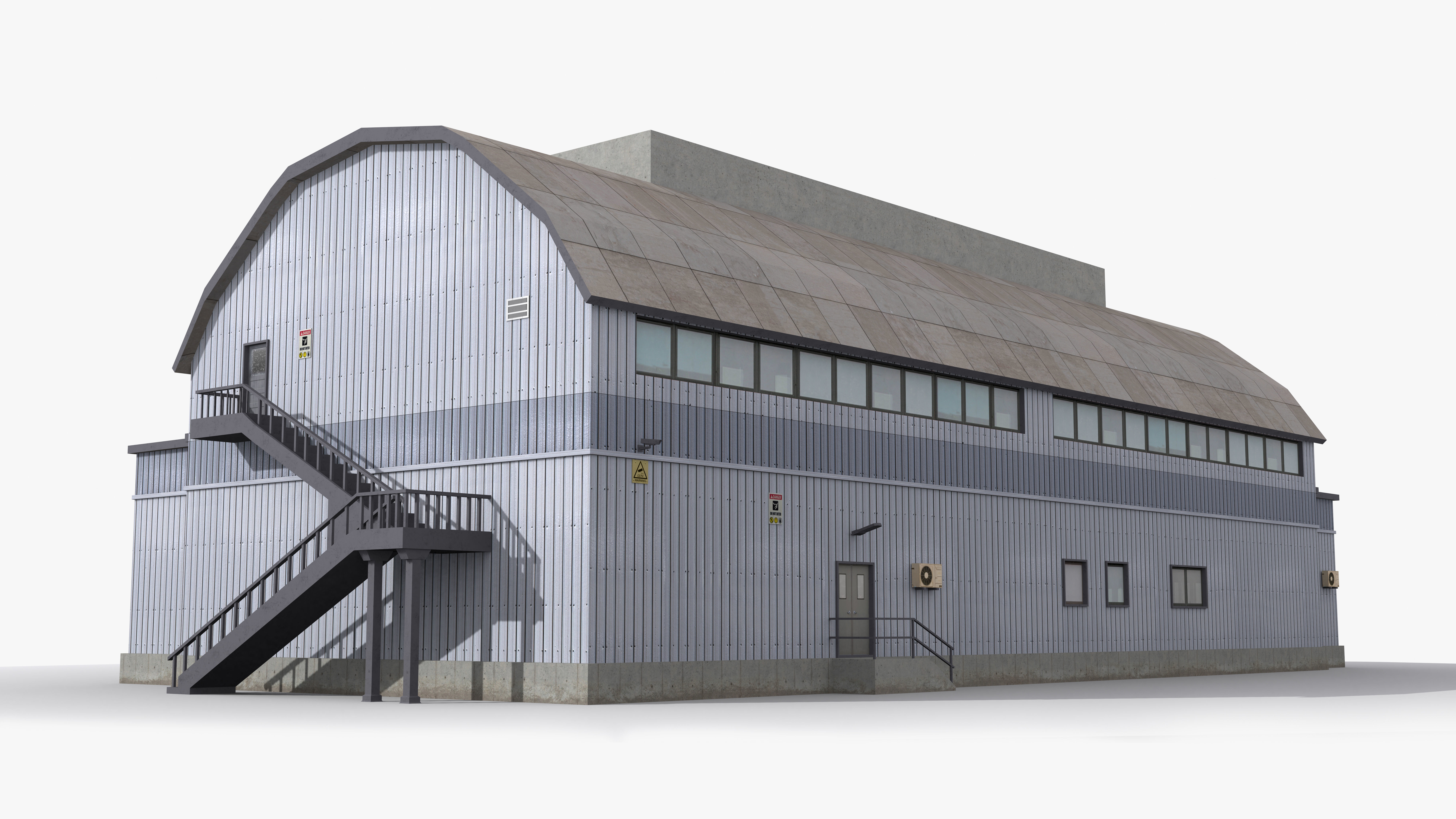 Factory x13 Low-poly 3D model_4