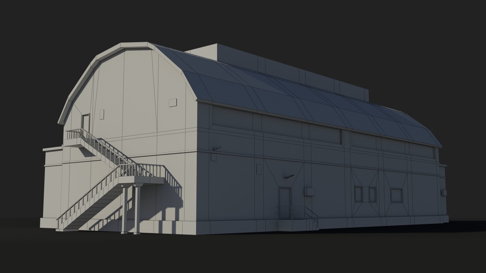 Factory x13 Low-poly 3D model_9