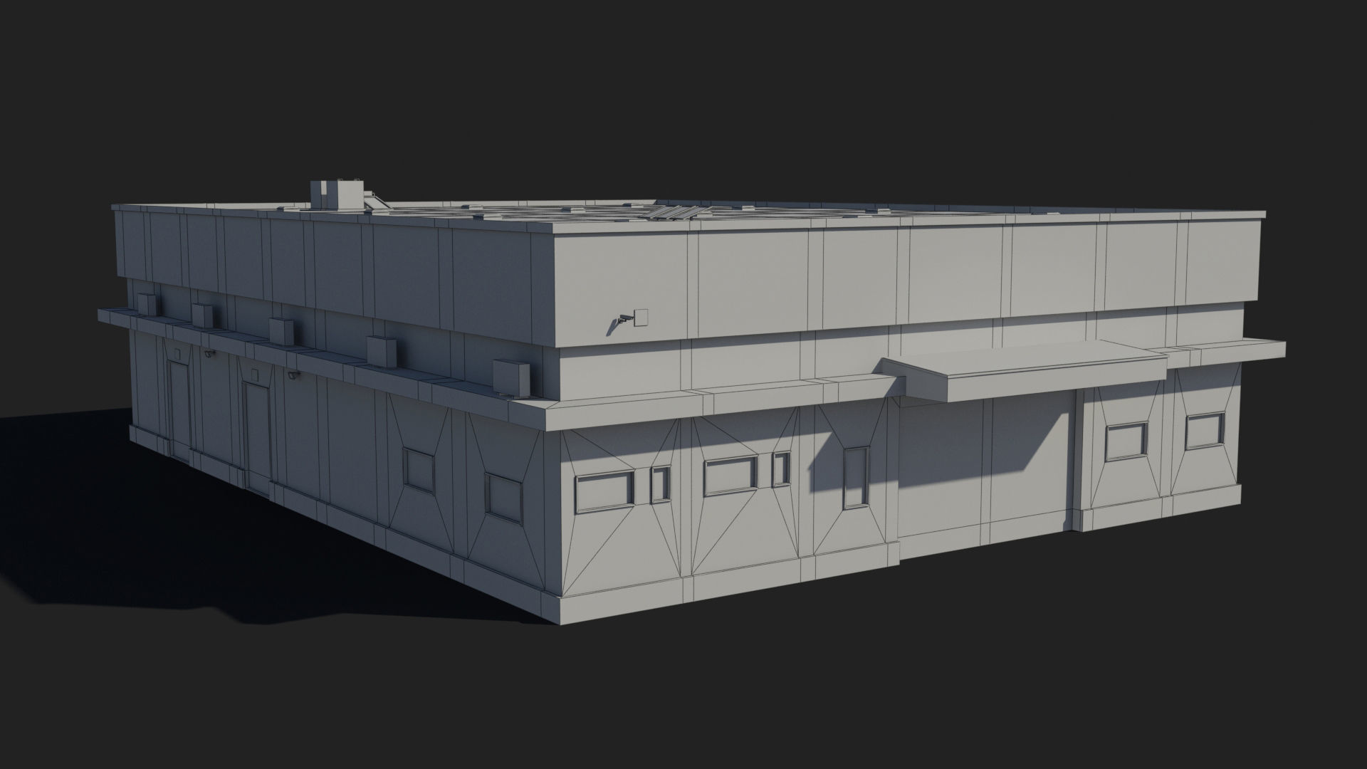 Factory x14 Low-poly 3D model_8