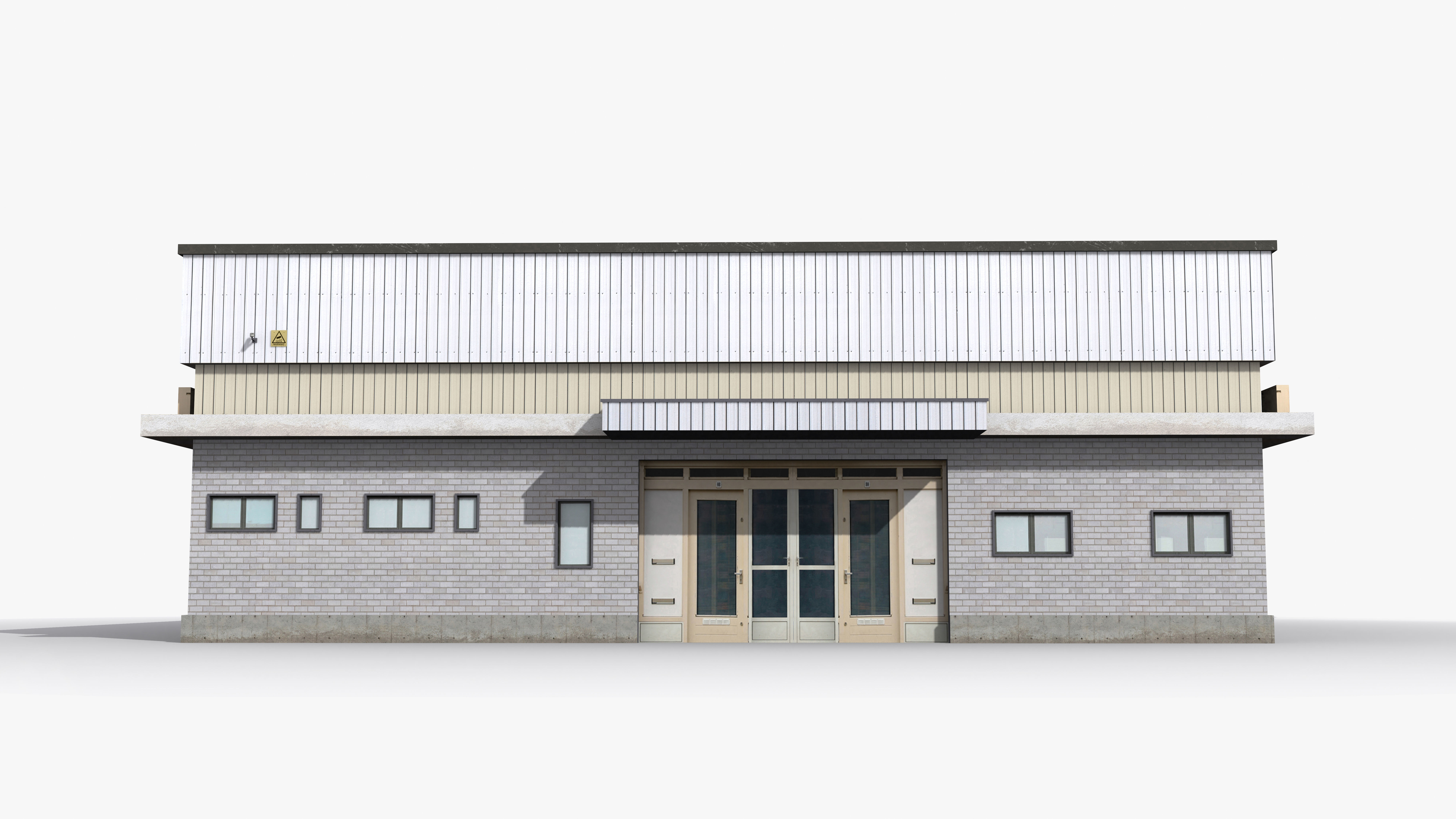 Factory x14 Low-poly 3D model_1