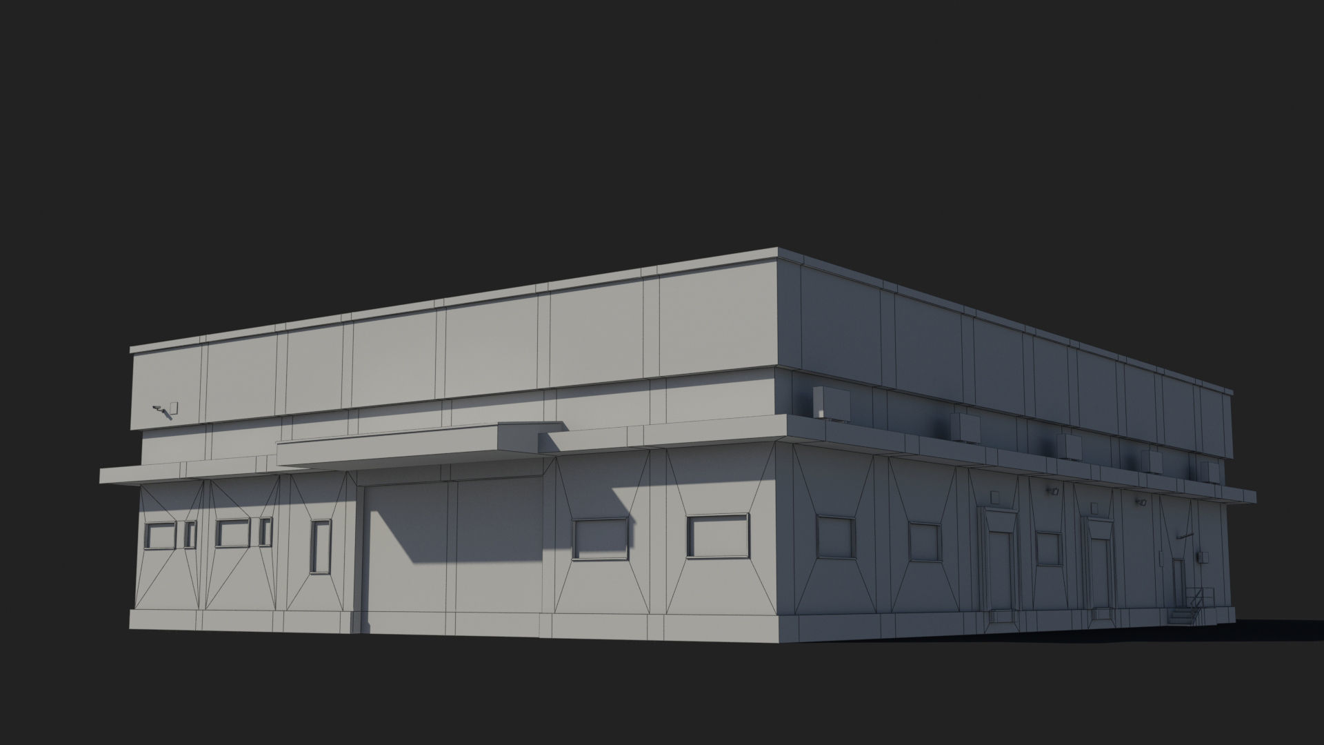 Factory x14 Low-poly 3D model_7