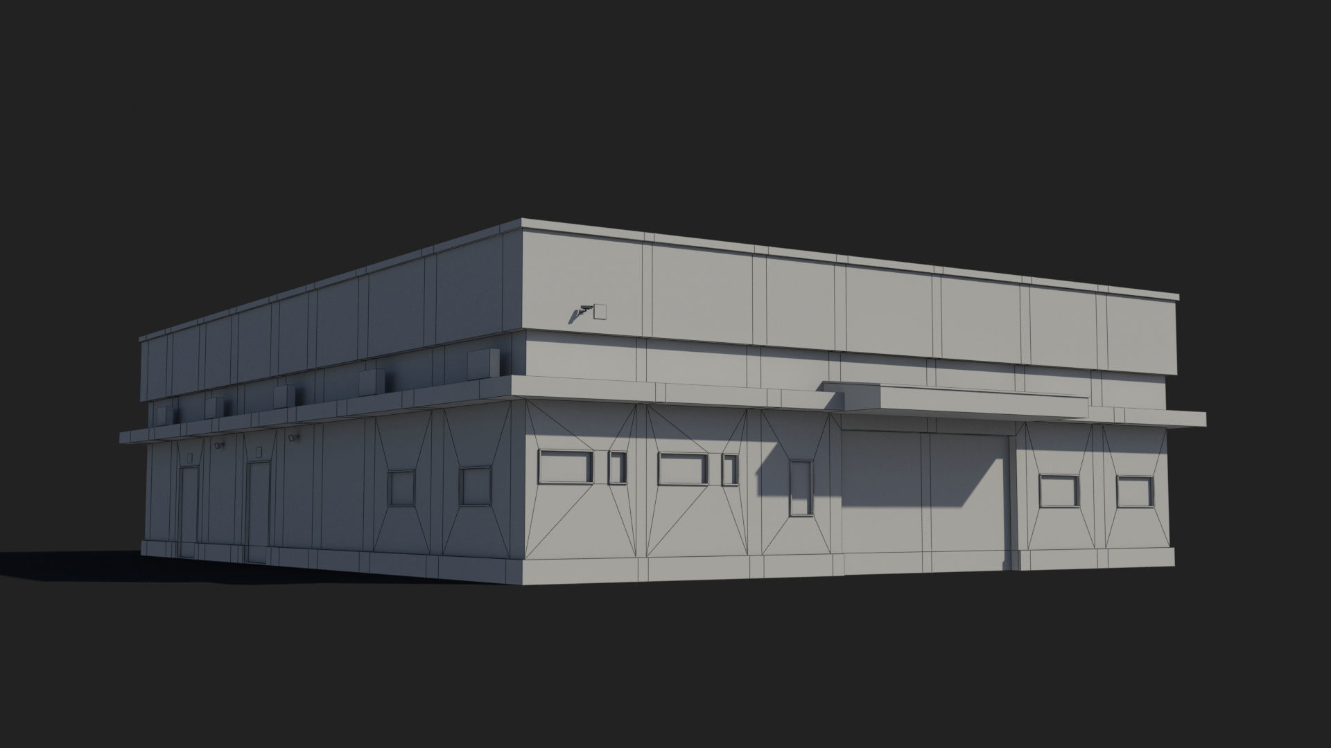 Factory x14 Low-poly 3D model_5