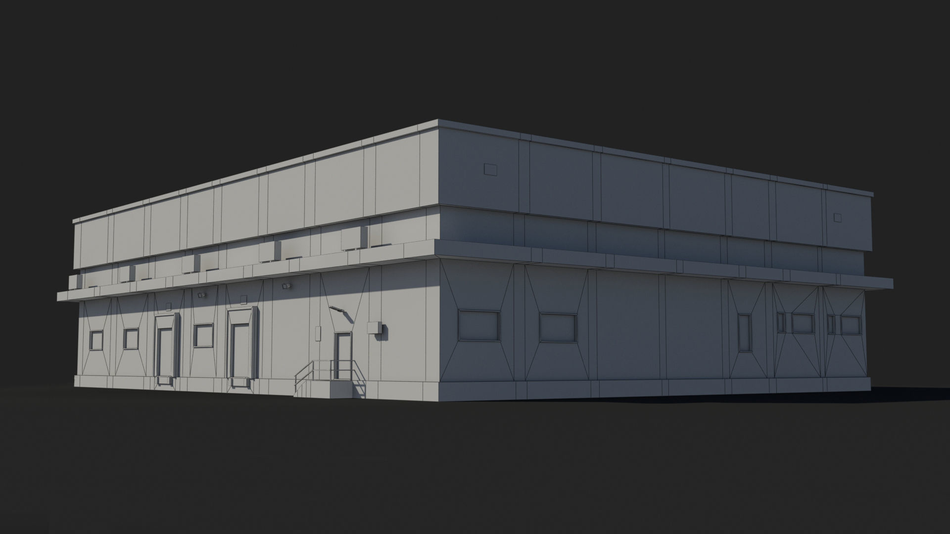 Factory x14 Low-poly 3D model_9