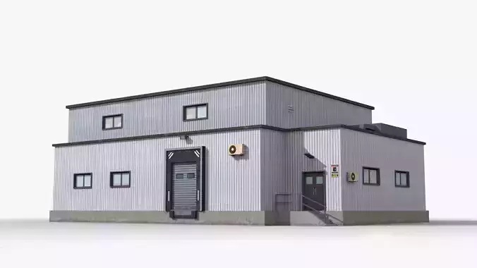 Factory x15 Low-poly 3D model