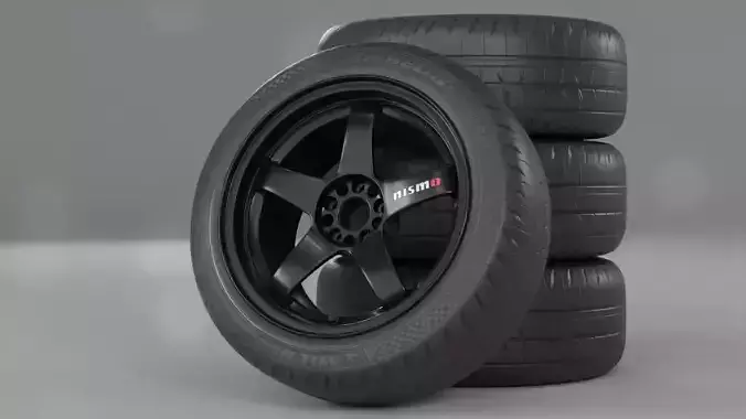 Nismo LMGT4 Wheels Sport Car Set Michelin Realistic Race Tires