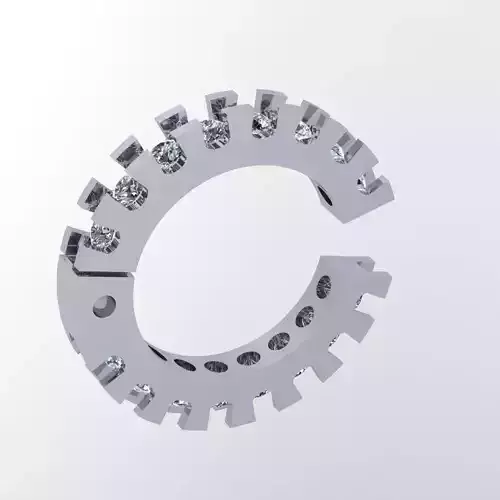 D Balli Hoops Earring 3D print model