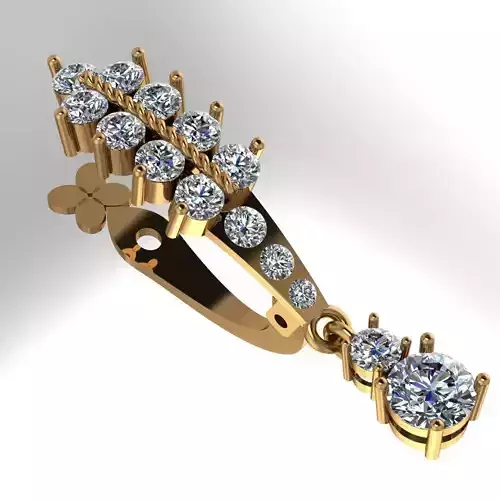 D Balli Earring hoops 3D print model