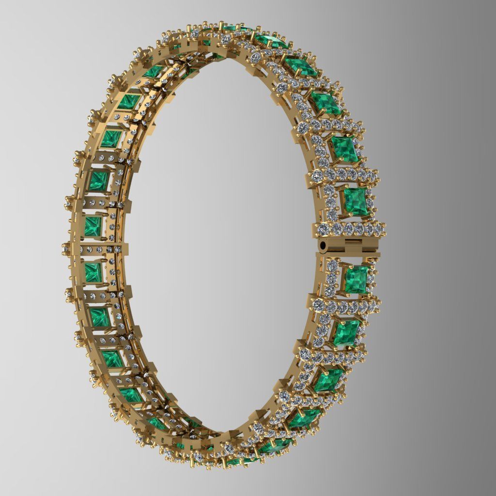 Diamond Bangle 3D print model 3D print model_2