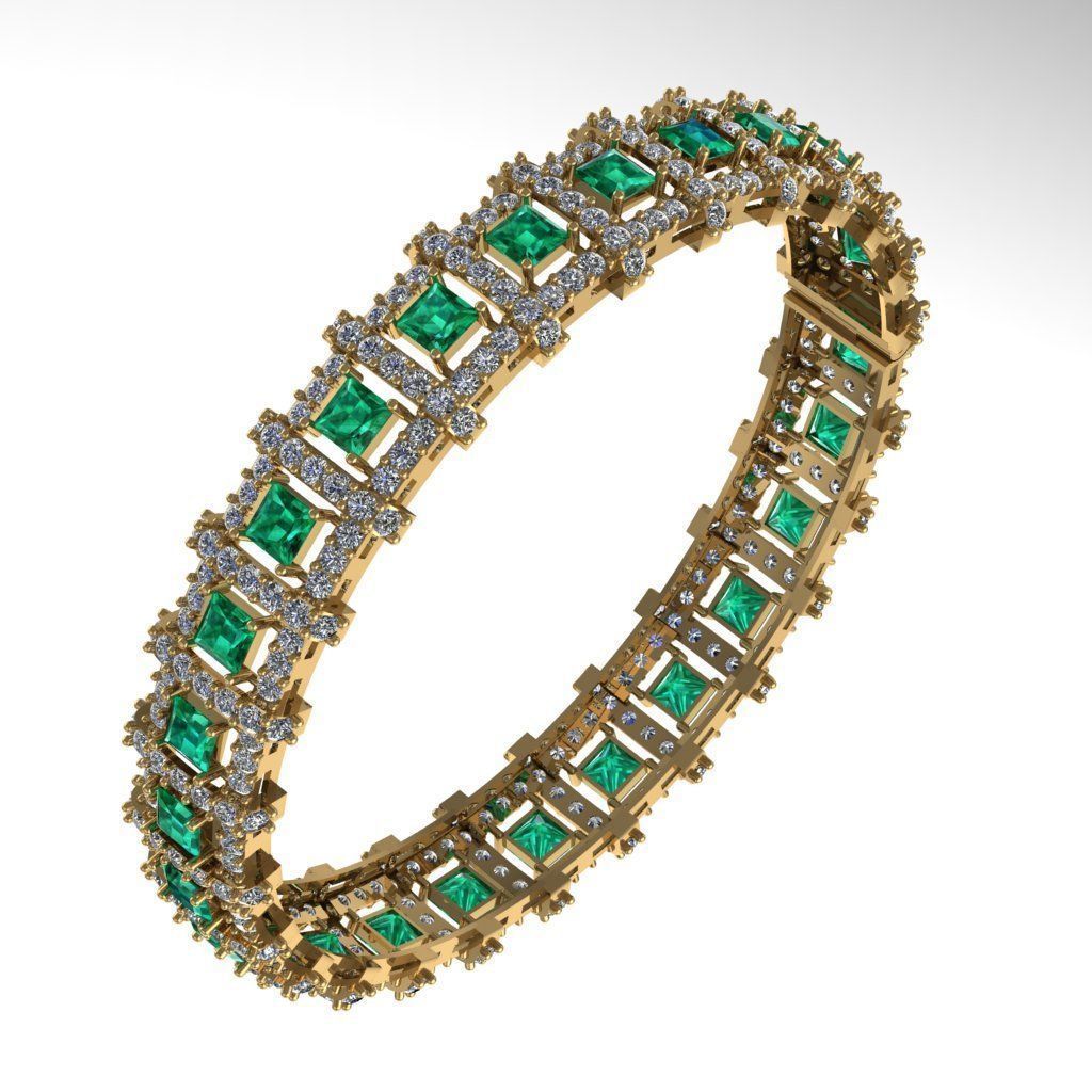 Diamond Bangle 3D print model 3D print model_1