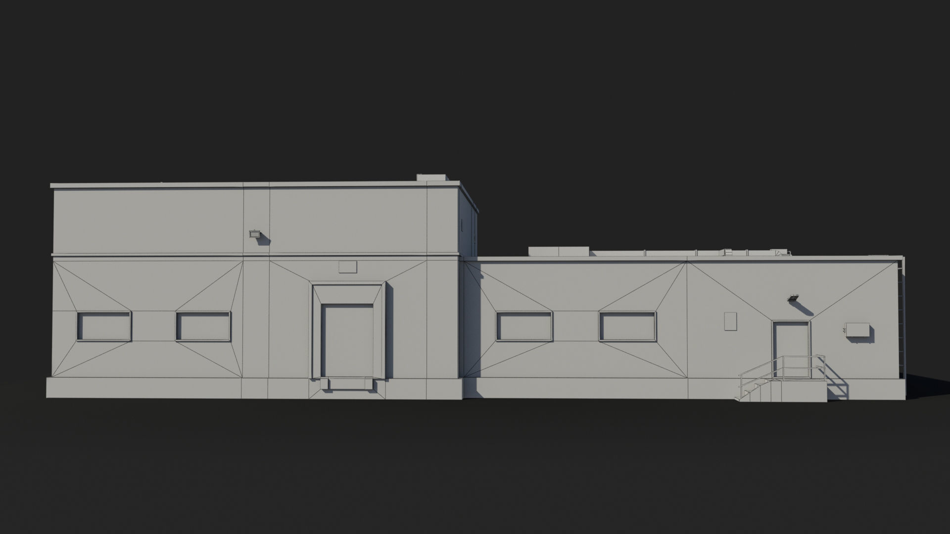 Factory x16 Low-poly 3D model_6