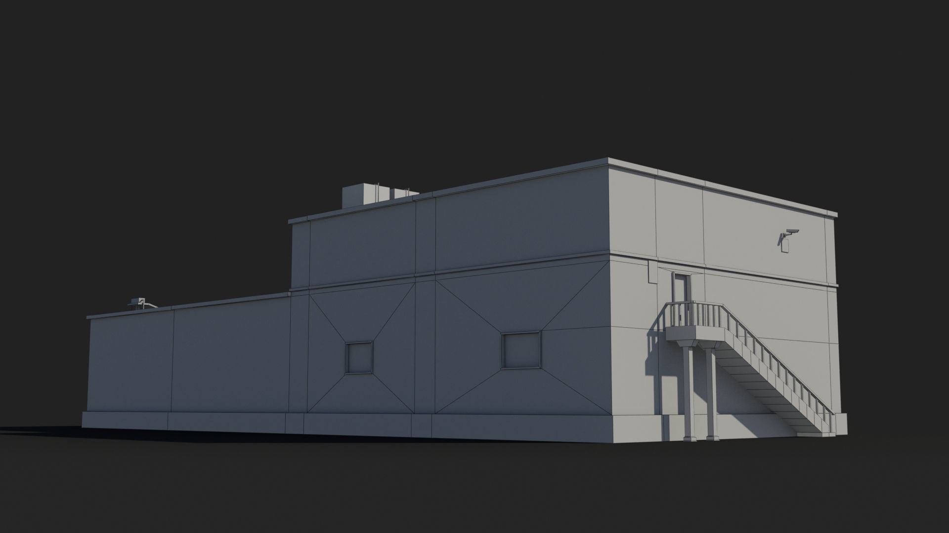 Factory x16 Low-poly 3D model_9