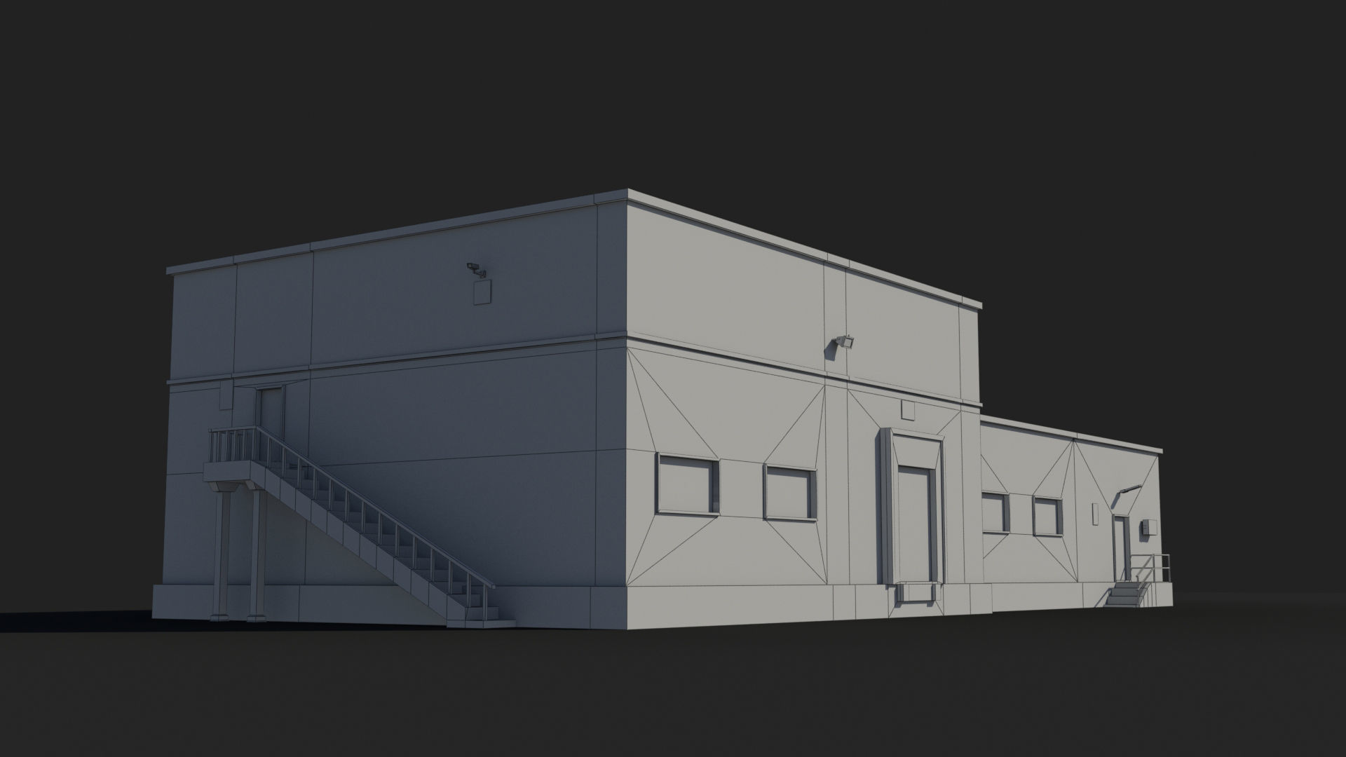Factory x16 Low-poly 3D model_7