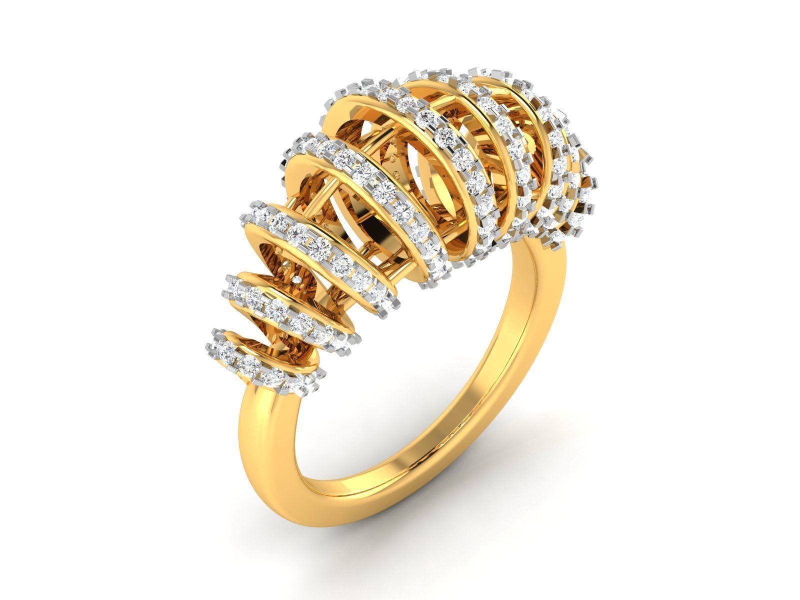 Diamond Ring For Women 3d Print Model 3D print model_2