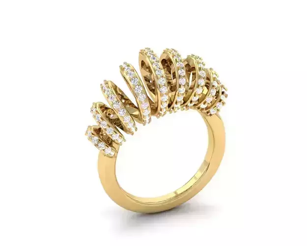 Diamond Ring For Women 3d Print Model