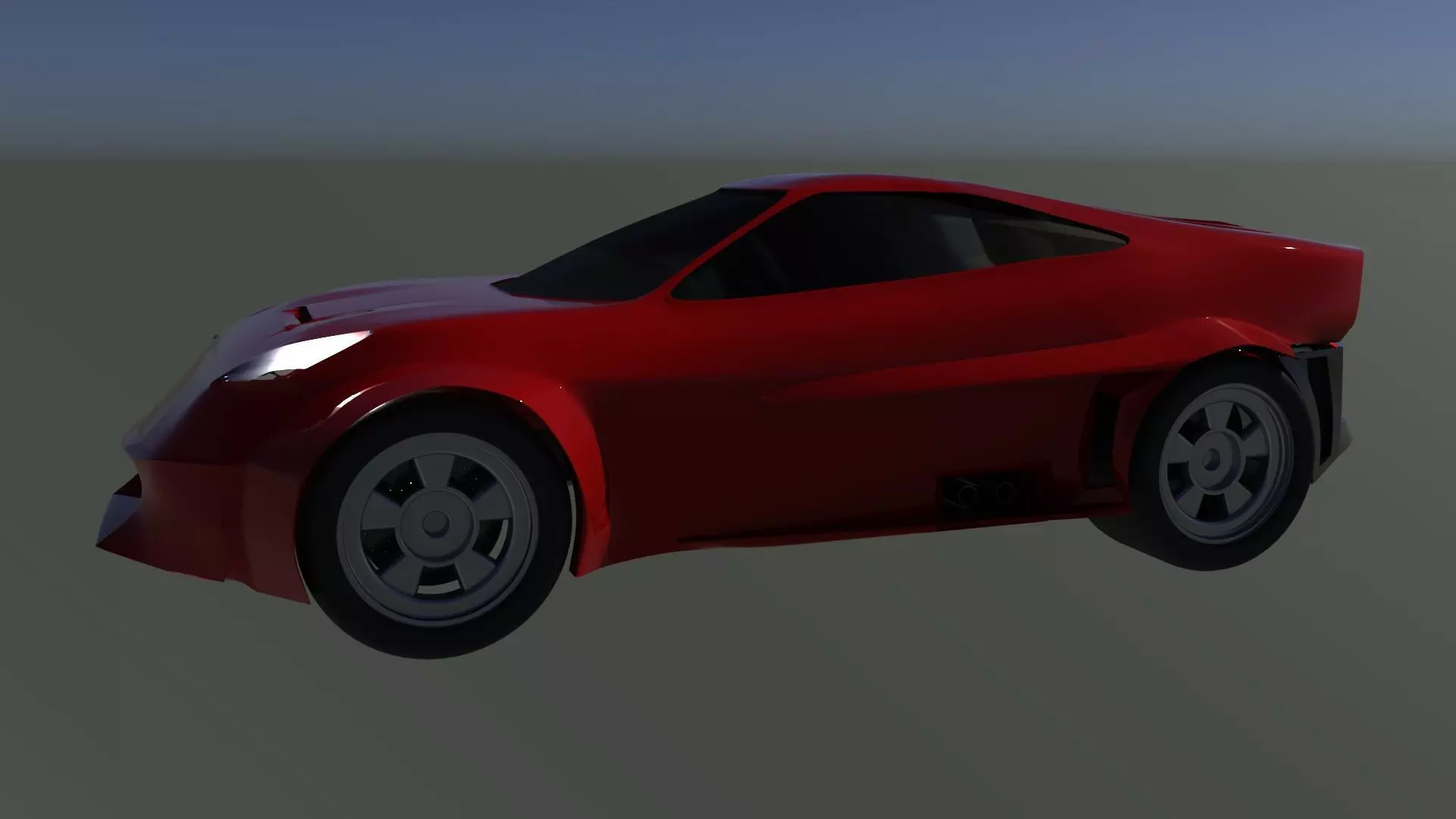 red sports car Free 3D model