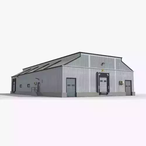 Factory x19 Low-poly 3D model