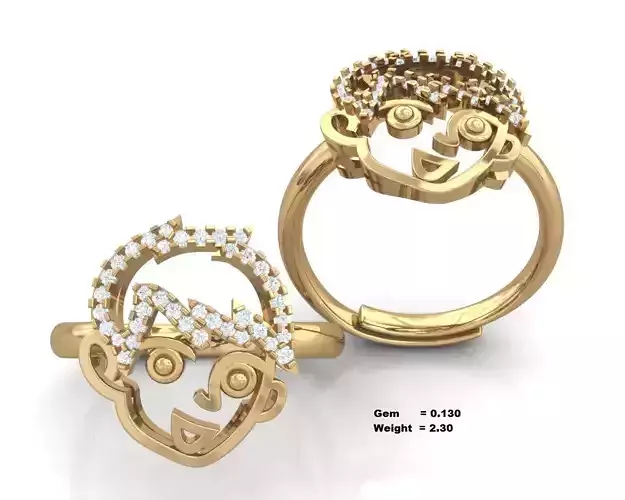 Cartoon Ring For Men 3d Print Model 3D print model