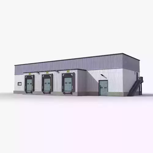 Factory x21 Low-poly 3D model