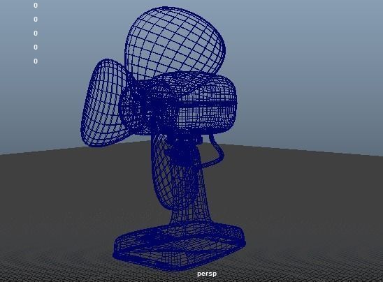 RETRO FAN Low-poly 3D model_21