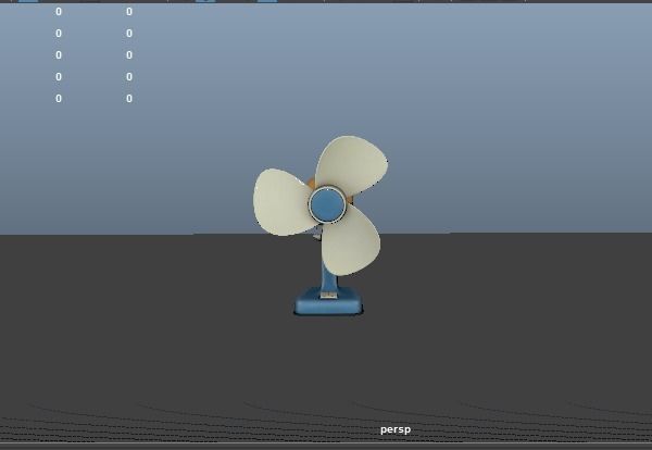 RETRO FAN Low-poly 3D model_16