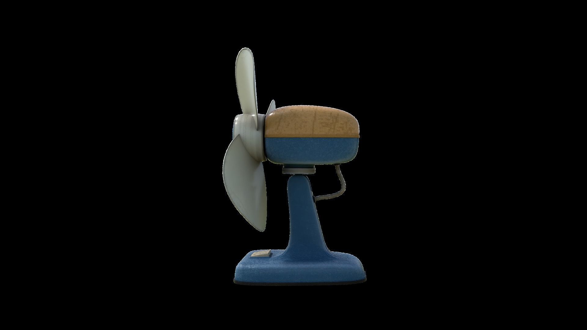RETRO FAN Low-poly 3D model_7