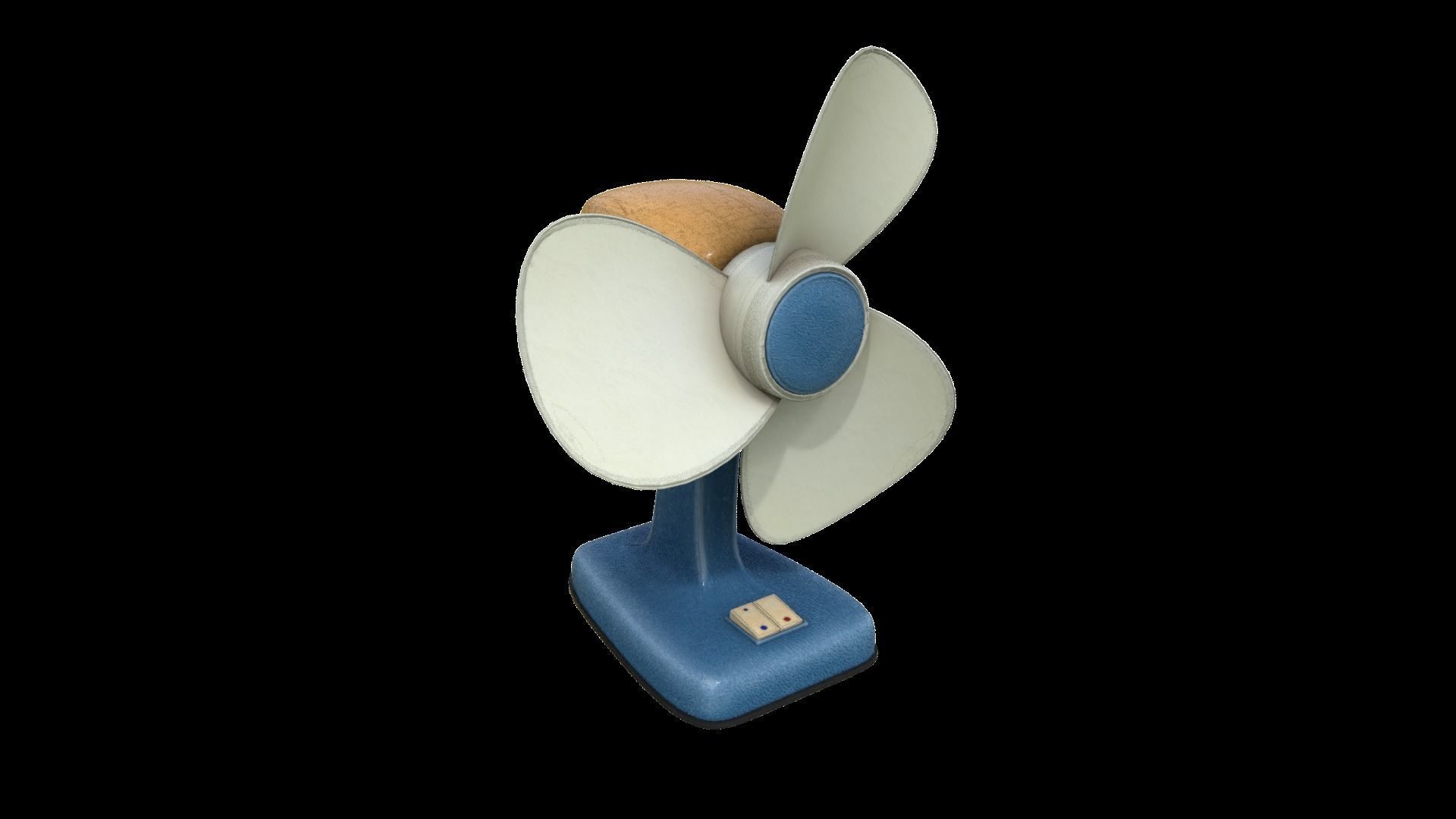 RETRO FAN Low-poly 3D model_8