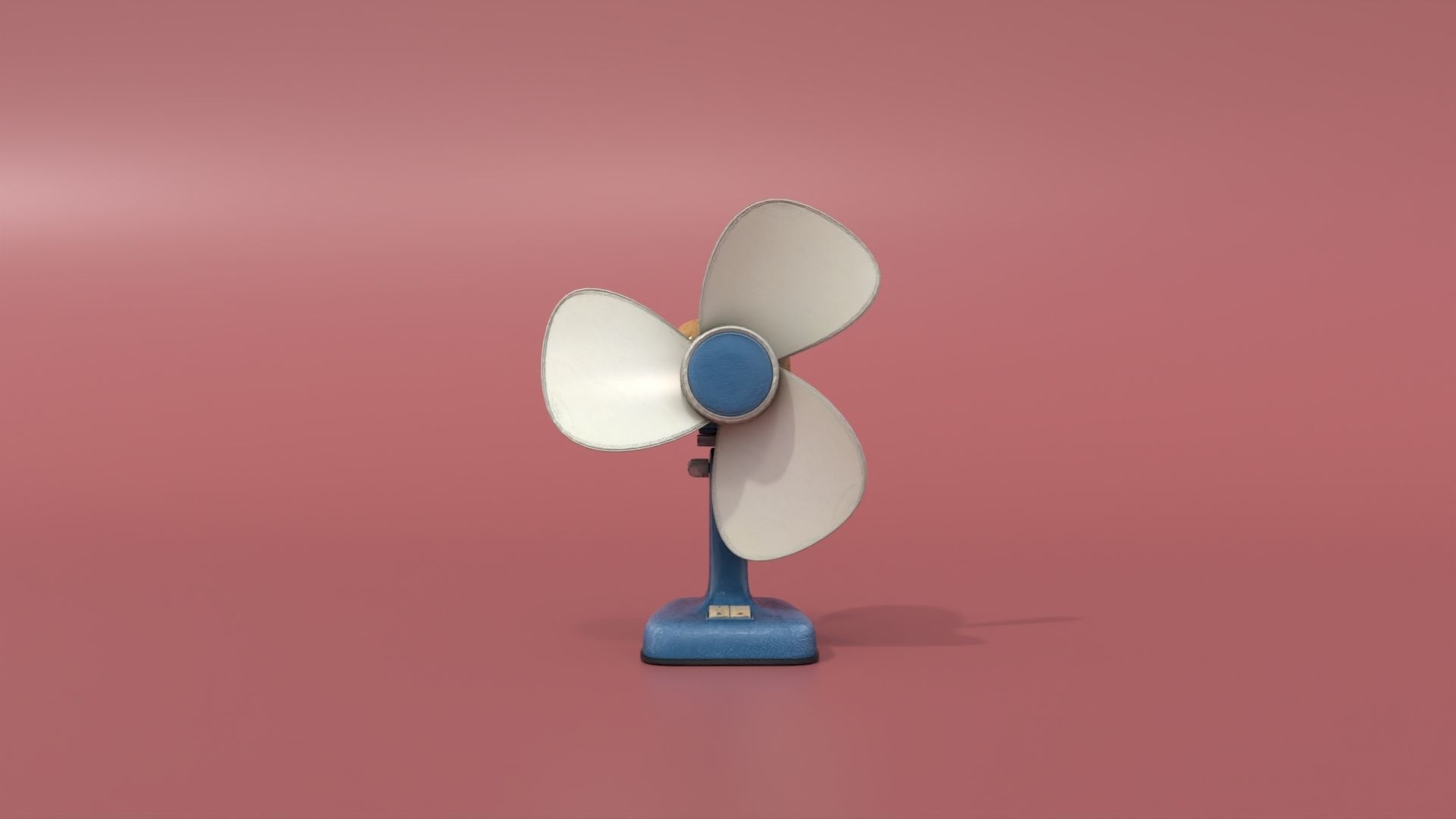 RETRO FAN Low-poly 3D model_3