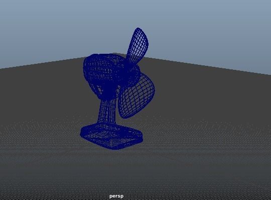 RETRO FAN Low-poly 3D model_23