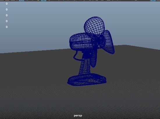 RETRO FAN Low-poly 3D model_15