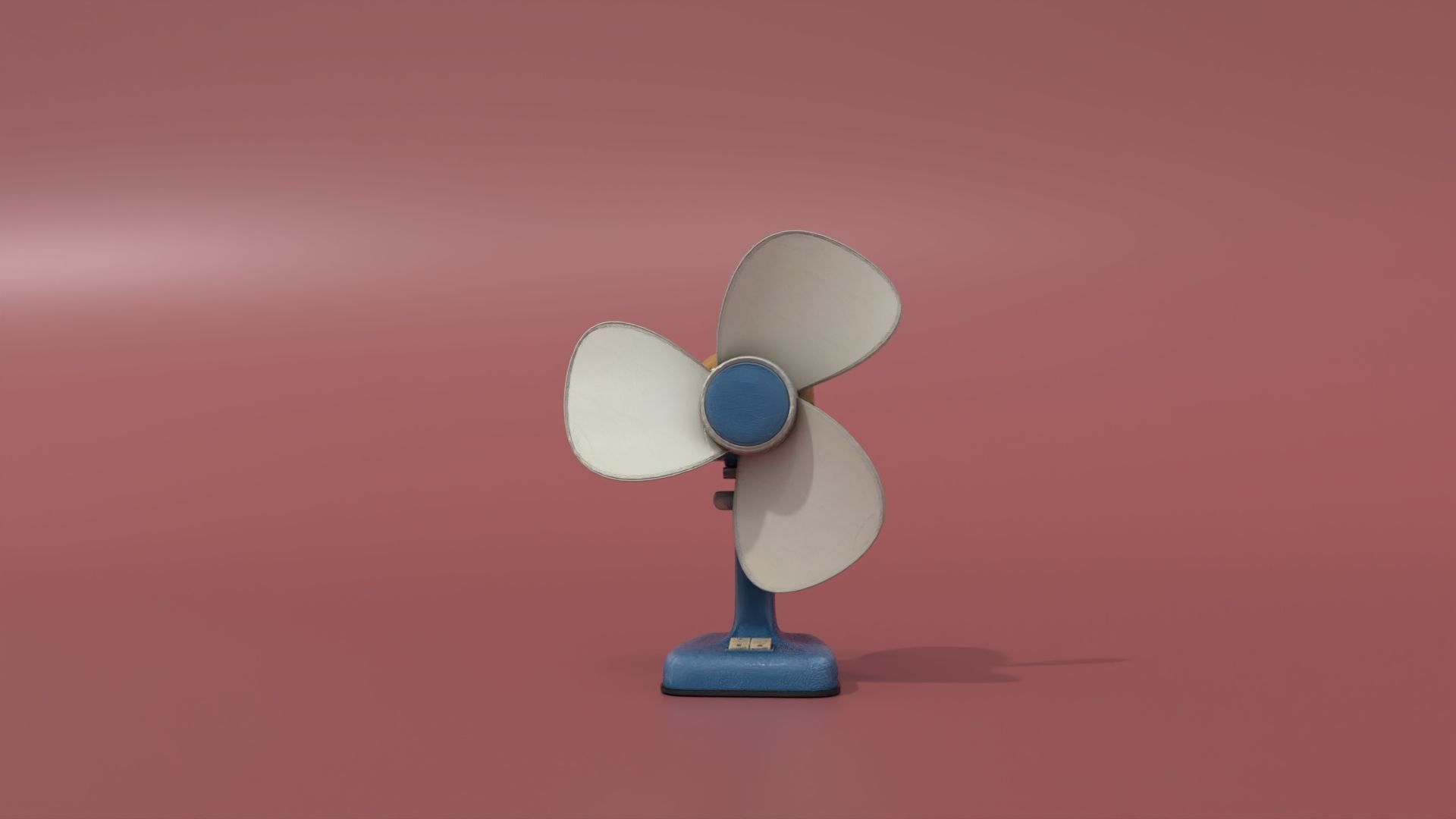 RETRO FAN Low-poly 3D model_2