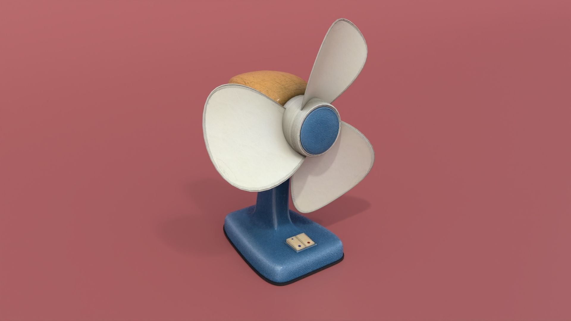 RETRO FAN Low-poly 3D model_9