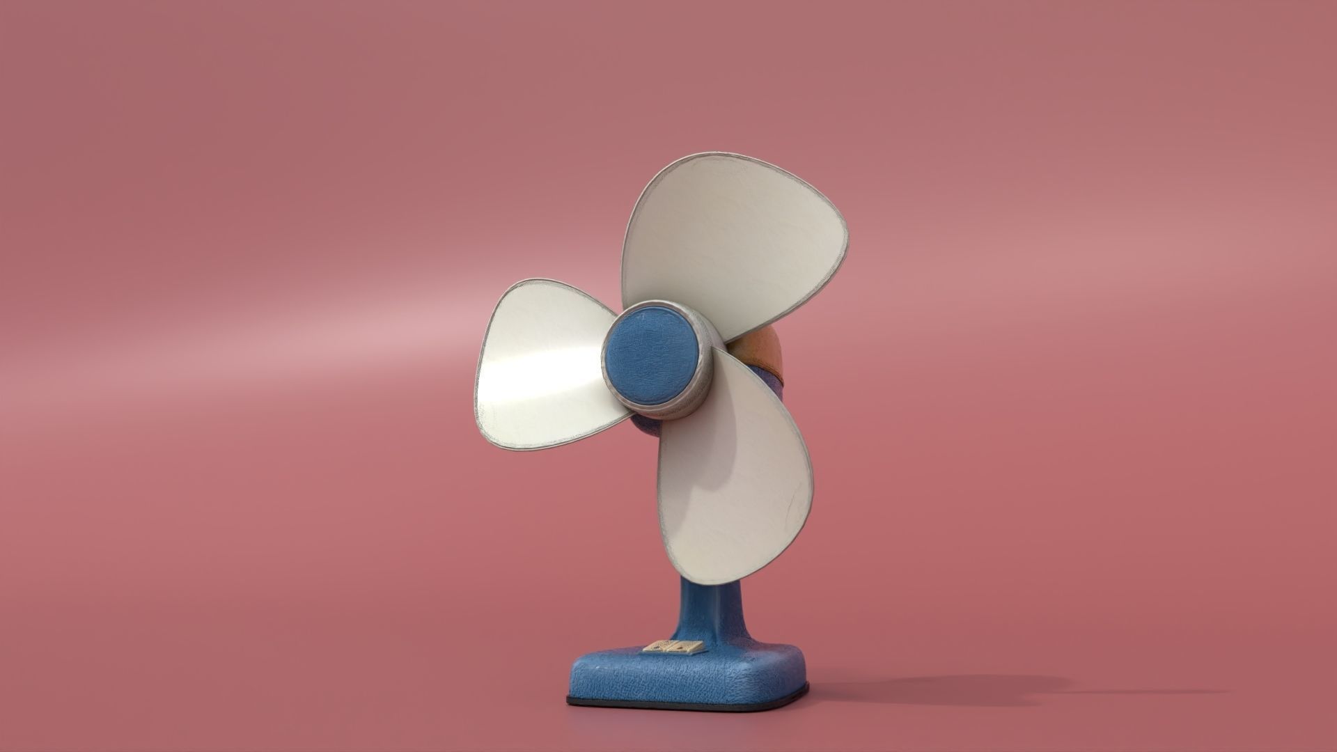 RETRO FAN Low-poly 3D model_1