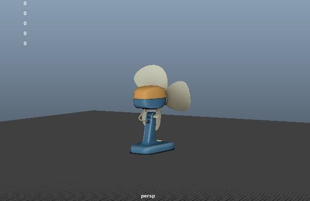 RETRO FAN Low-poly 3D model_19