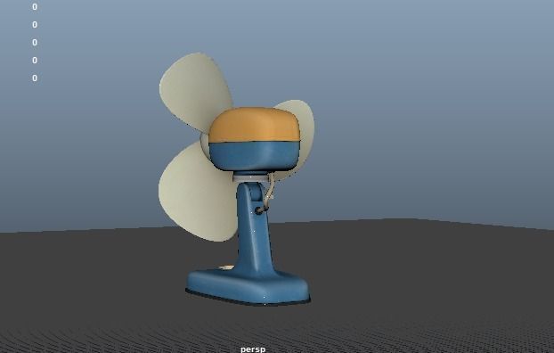 RETRO FAN Low-poly 3D model_10