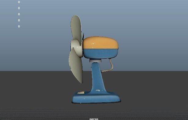 RETRO FAN Low-poly 3D model_14
