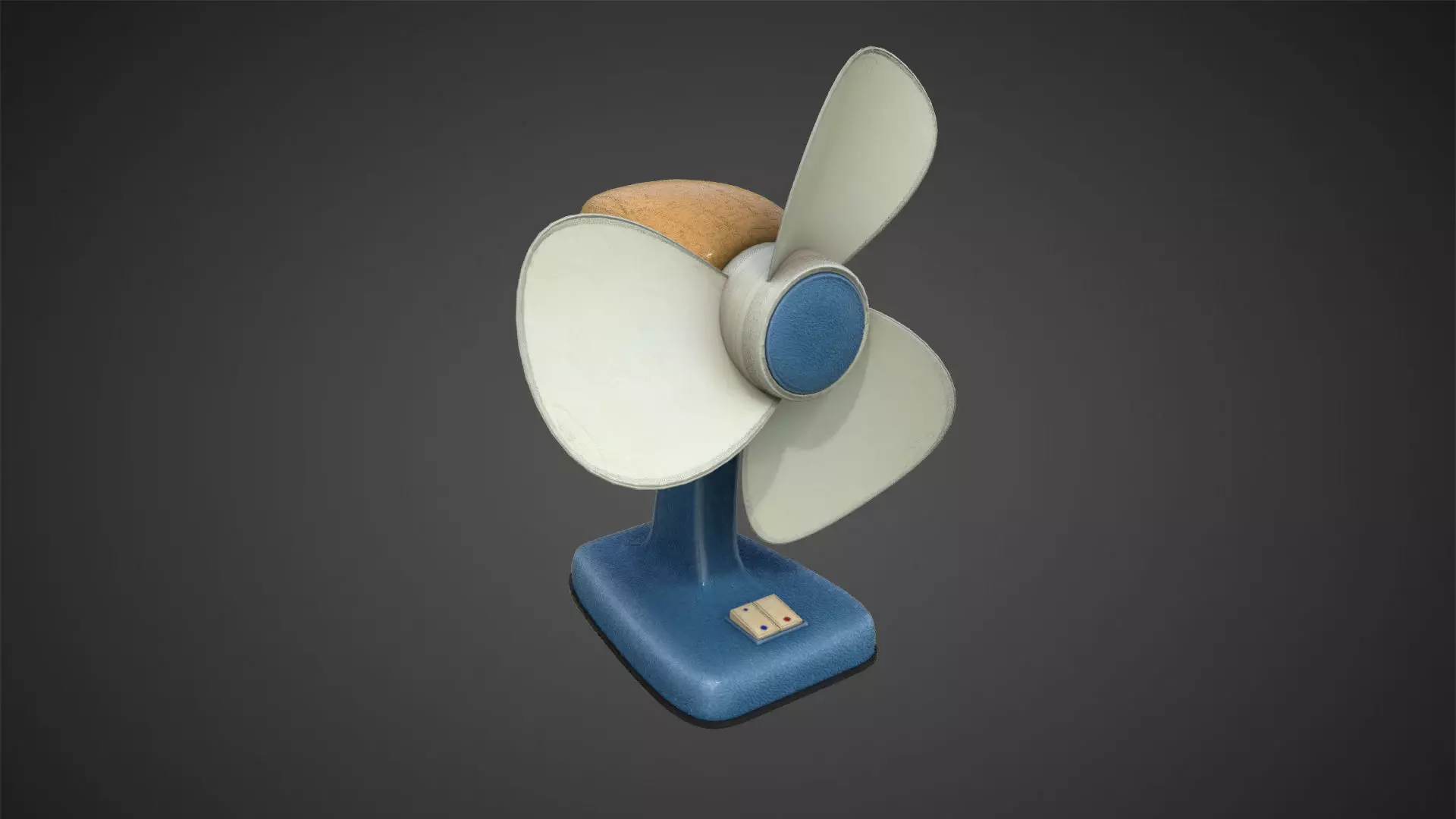RETRO FAN Low-poly 3D model_0