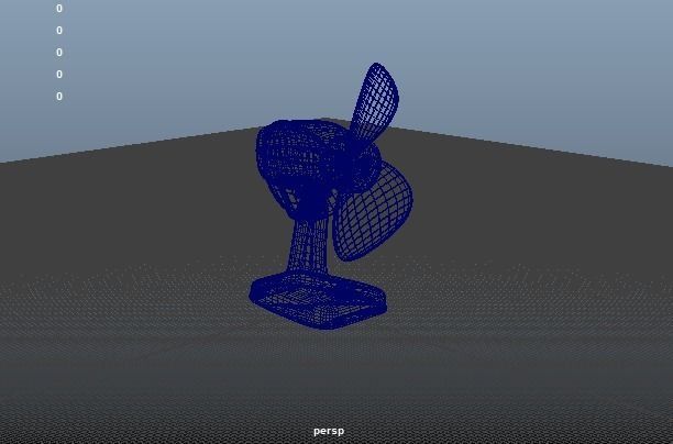 RETRO FAN Low-poly 3D model_12